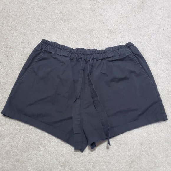 TENTREE Organic Cotton & Hemp Instow Shorts Pull-On Hi-Rise Blk Women Small x 3" - Picture 1 of 13